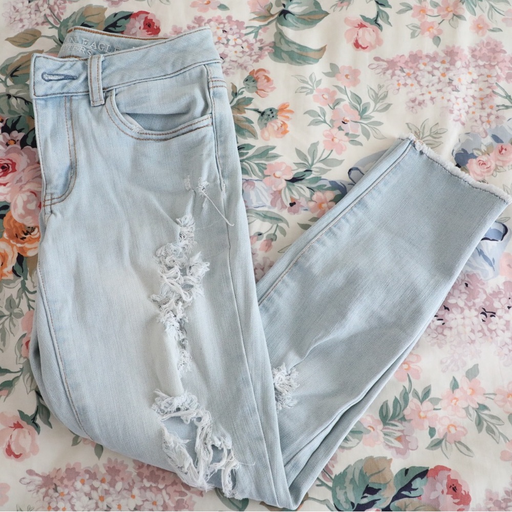 American Eagle Super Stretch Cropped Skinny Jeans size 0